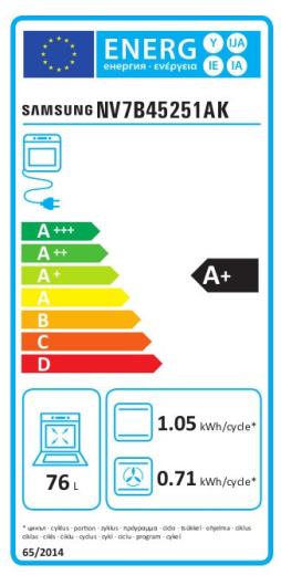 Вбудована духова шафа Samsung NV7B45251AK - 9