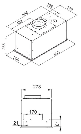 Вытяжка встраиваемая Kernau KBH 0891 B Kitchen Connect - 2