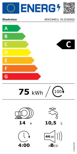 Вбудована посудомийна машина Electrolux KESC8401L - 8