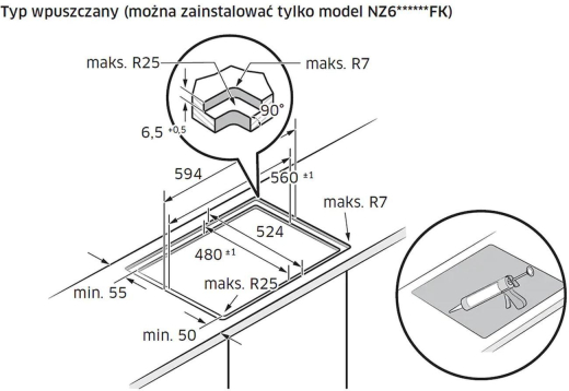 Варочная поверхность индукционная Samsung NZ64B5066FK - 8