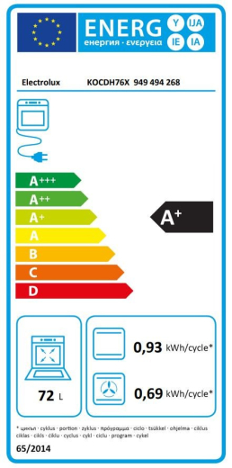 Духовка електрична Electrolux KOCDH76X - 5