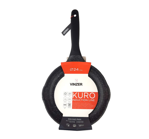 Сковорода без крышки Vinzer 50420 Kuro Induction Line 24см - 4