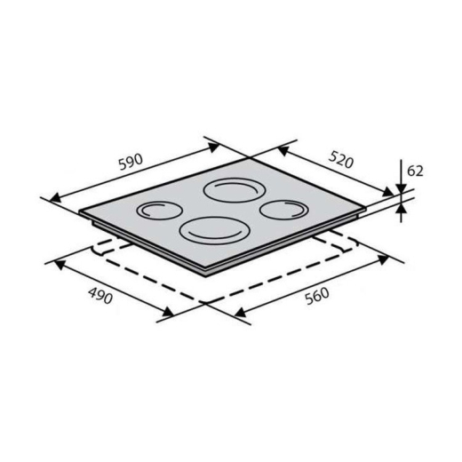 Варильна поверхня склокерамічна Ventolux HV 64 TC - 6