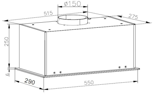 Вытяжка встраиваемая Amica OMP6554BG - 3