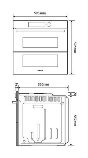 Духовка електрична Samsung NV7B42251AK - 3
