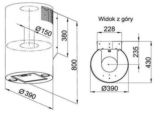 Витяжка Kernau KCH I 0540 Inox - 2