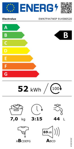 Встраиваемая стиральная машина Electrolux EWN7F447WIP - 3
