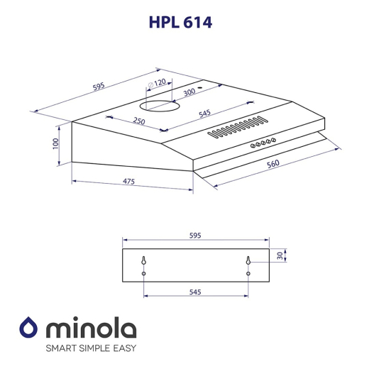 Вытяжка плоская Minola HPL 614 I - 11