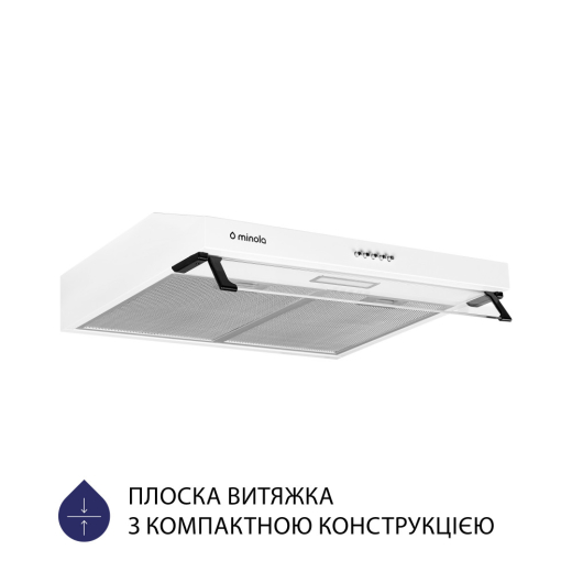 Витяжка плоска Minola HPL 614 WH - 2