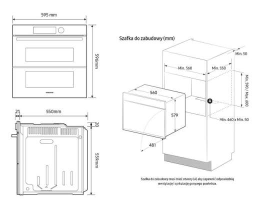 Духовка электрическая SAMSUNG NV7B4045VAK - 4