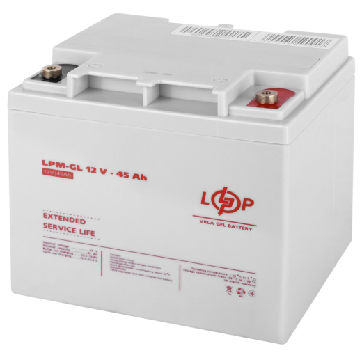 Акумуляторна батарея LogicPower 12V 45AH (LPM-GL 12 - 45 AH) GEL - 1