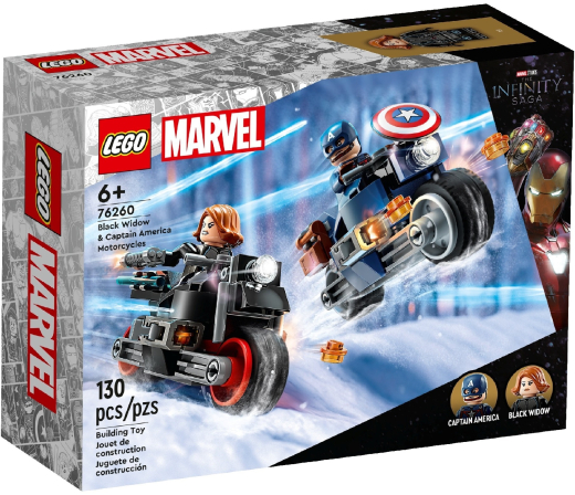 LEGO Конструктор Marvel Мотоцикли Чорної Вдови й Капітана Америка - 6