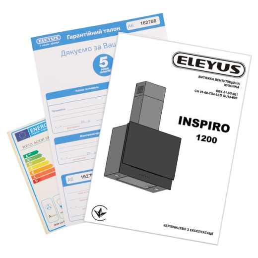 Витяжка кухонна ELEYUS INSPIRO 1200 LED 60 BL - 20