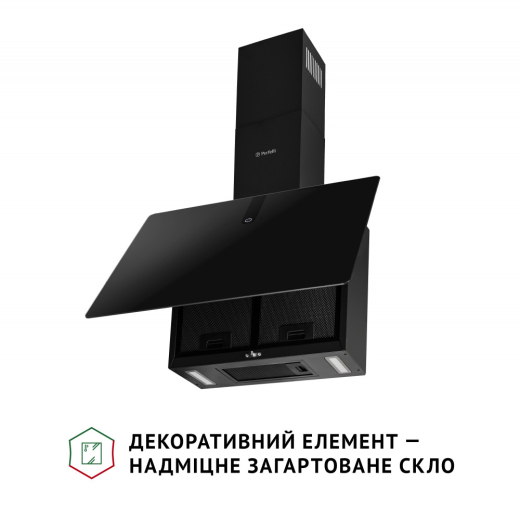 Вытяжка декоративная наклонная Perfelli PIANO NERO - 5