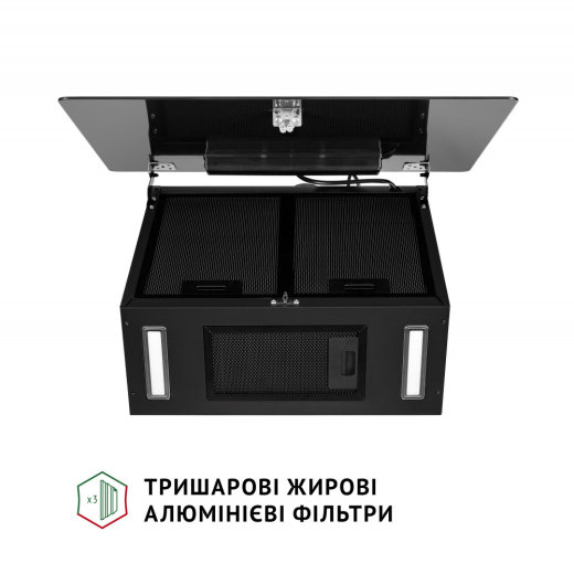 Вытяжка декоративная наклонная Perfelli PIANO NERO - 7