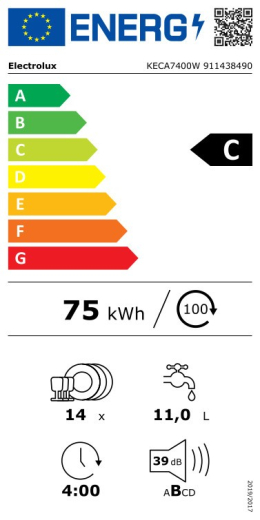 Посудомоечная машина ELECTROLUX KECA7400W - 8