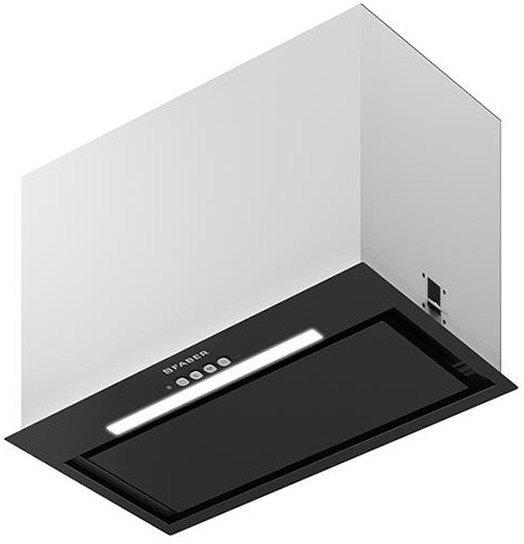 Faber Витяжка вбудована, 52см, 1035м3г, Inka Lux Evo Bk Matt A52, чорний матовий - 1