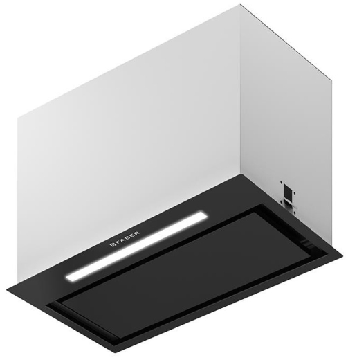 Faber Витяжка вбудована, 52см, 1119м3г, Inka Lux Premium Bk Matt A52 Kl, чорний матовий - 1