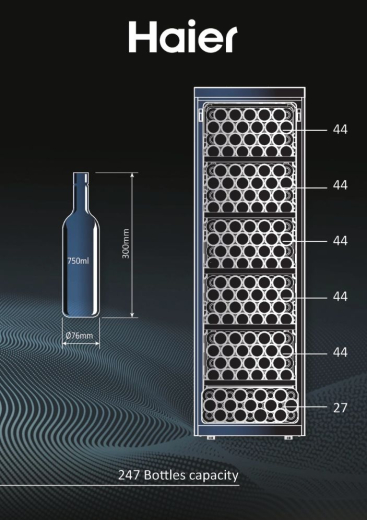 Винна шафа Haier HWS247FDU1 - 12
