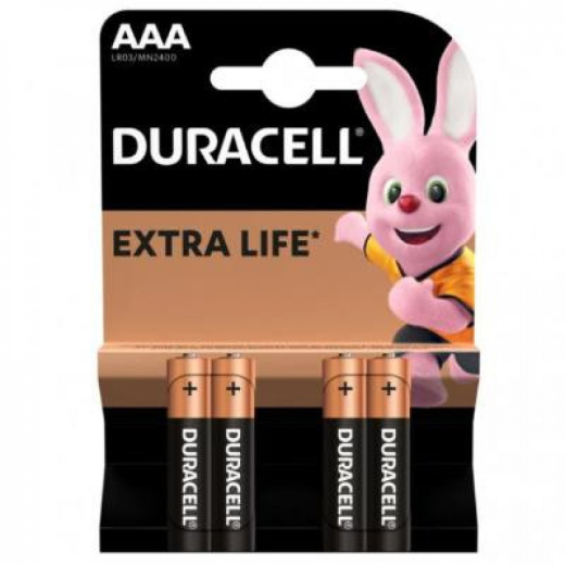 Батарейки Duracell AAA LR03/MN2400 4шт (5000394052543) - 1