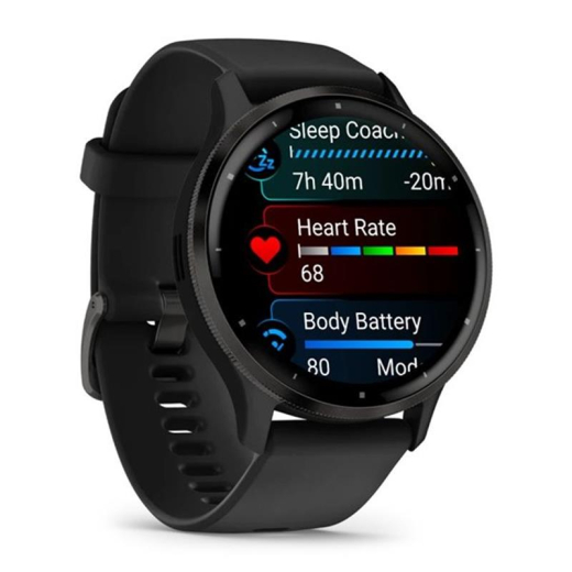Смарт-часы Garmin Venu 3 Slate Stainless Steel Bezel with Black Case and Silicone Band (010-02784-01/51) - 3