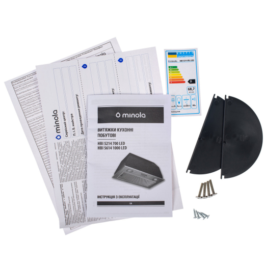 Витяжка повновбудована Minola HBI 5214 BL 700 LED - 9