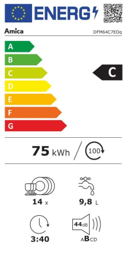 Посудомийна машина Amica DFM64C7EOqWH - 2