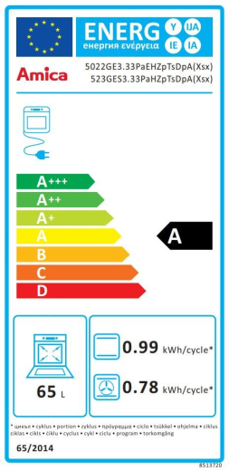 Кухонная плита Amica 523GES3.33PaHZpTsDpA(Xsx) - 5