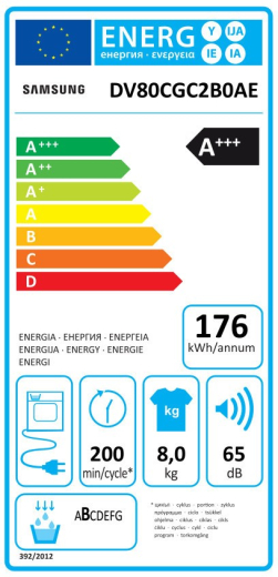 Сушильна машина Samsung DV80CGC2B0AE - 7
