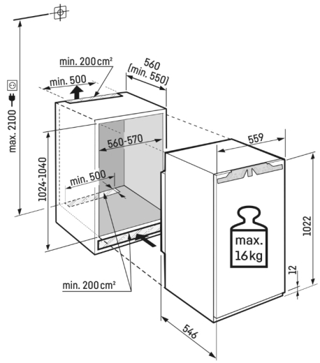 Вбудований холодильник Liebherr IRd 4021 Plus - 2
