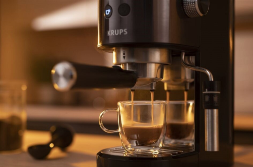 Ріжкова кавоварка еспресо Krups Virtuoso+ Pump XP444G10 - 9