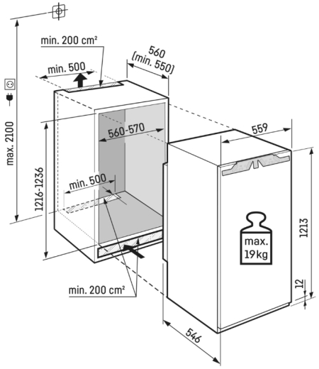 Вбудований холодильник Liebherr IRc 4121 Plus - 4