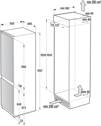Холодильник вбудовуваний Gorenje NRKI619EA3 - 15