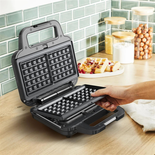 Мультимейкер (бутербродниця-вафельниця-гриль) Tefal Ultracompact 3in1 SW383D10 - 4