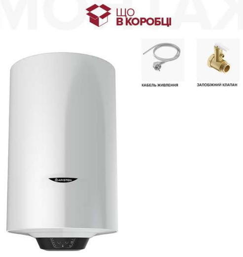 Водонагреватель (бойлер) электрический накопительный Ariston PRO1 ECO 80V 1,8K PL DRY (3201855) - 3