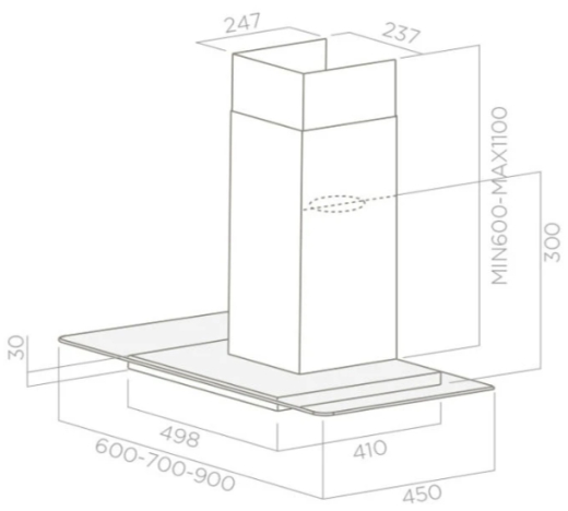 Витяжка Купольна ELICA FLAT GLASS IX A/60 - 3