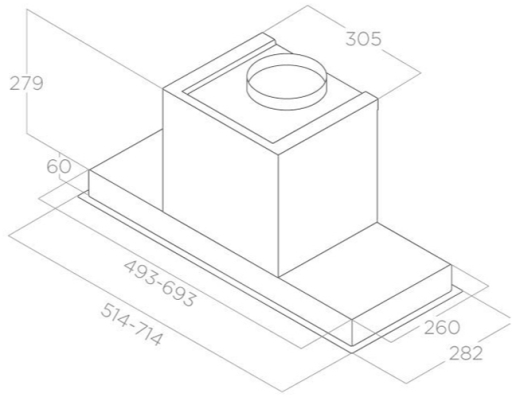 Витяжка Вбудована ELICA HIDDEN 2.0 BL MAT/A/52 - 3