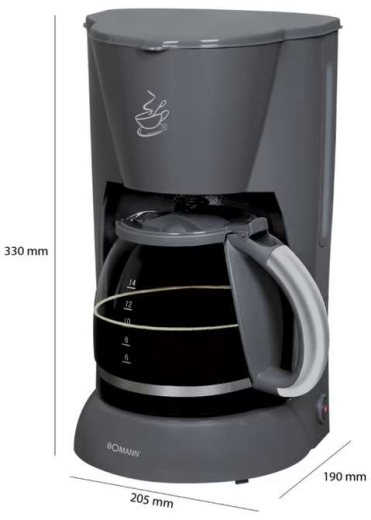 Крапельна кавоварка Bomann KA 183 CB grey - 2