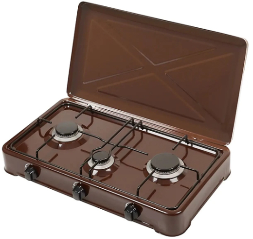 Плита газова настільна настільна KUMTEL KO-1233 BROWN PAINTED - 1