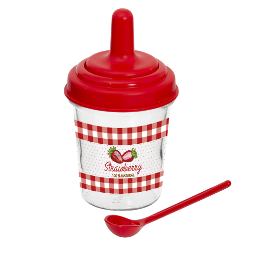 Банка HEREVIN Jam Strawberry с ложкой 0.32 л (131510-002) - 1