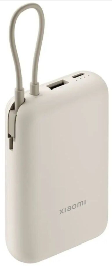 Внешний аккумулятор Xiaomi 22.5W Integrated Cable (10000mAh) BHR9072GL - Beige - 2