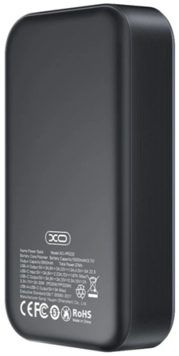 Зовнішній акумулятор (павербанк) XO PR232 10000 mAh PD30W + PPS33W Black (PR232_Black) - 4