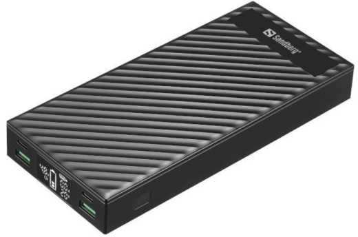 Универсальная мобильная батарея Sandberg Powerbank 30000mAh PD 100W Black (420-87) - 2