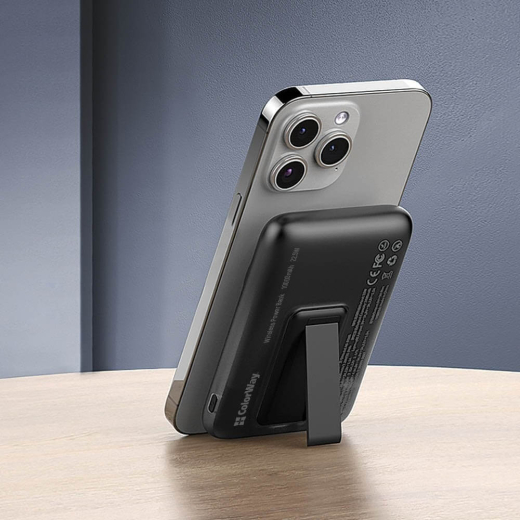 Зовнішній акумулятор (павербанк) ColorWay 10000mAh 22.5W MagSafe Black (CW-PB100LPA3BK-WPDD) - 8