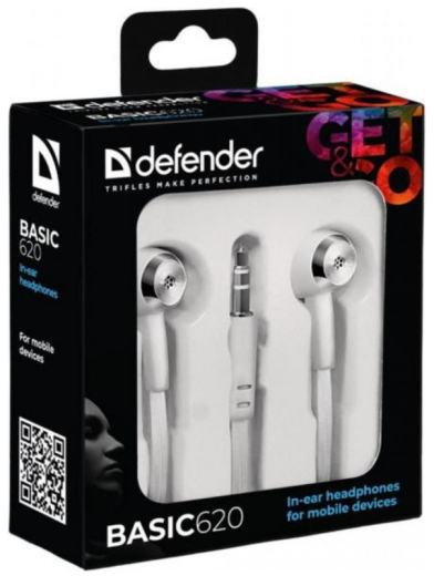 Наушники без микрофона Defender Basic 620 White (63625) - 2