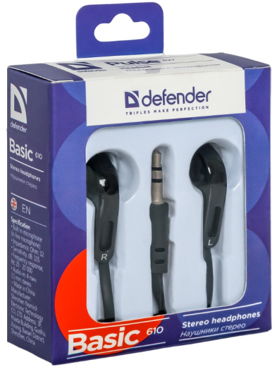 Навушники DEFENDER Basic-610 black - 2