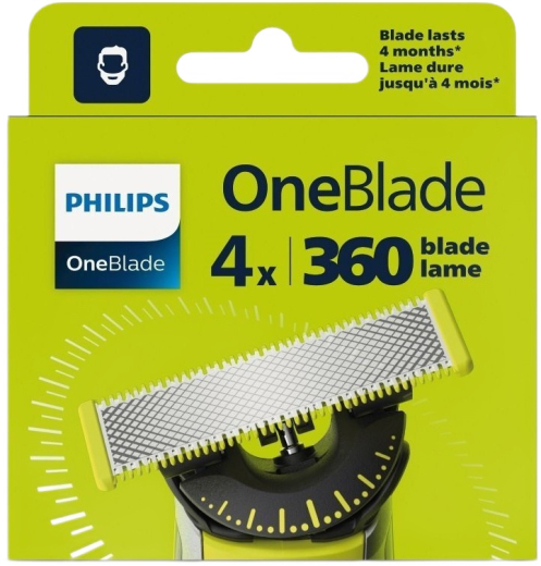 Тример PHILIPS QP440/50 OneBlade Плаваюче лезо, 4 шт - 1