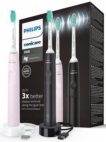Набір із 2-х електричних зубних щіток Philips Sonicare ProtectiveClean 3100 HX3675/15 - 2