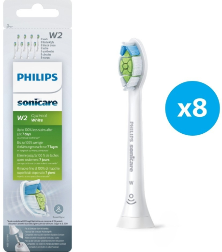 Зубна електрощітка PHILIPS HX6068/12 насадки W2 Optimal White 8 шт - 1