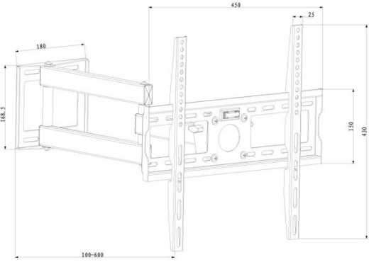 Настенное крепление X-DIGITAL STEEL SA345 Black - 3